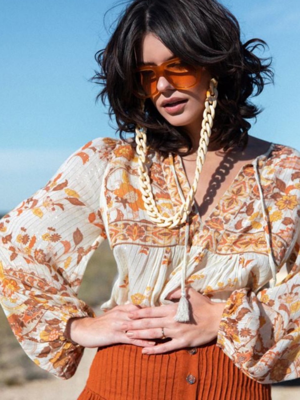 Spell Hendrix Blouse with metallic thread